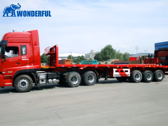 Semi-plateau à trois essieux